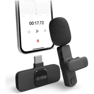 SBS Wireless Microphone USB-C melna - Bezvadu mikr