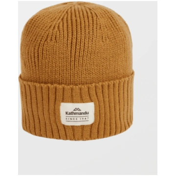 KATHMANDU Badge Beanie Golden Oak cepure