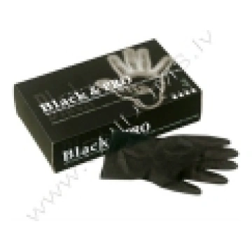 SIBEL BLACK&PRO GLOVE LATEX BLACK SATIN LARGE 2 ps