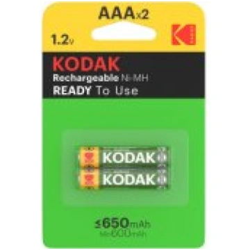 Kodak Rechargeable Ni-MH AAA battery 650mAh 2-pack