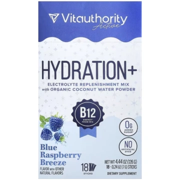 Vitauthority, Active, Hydration+, Blue Raspberry B