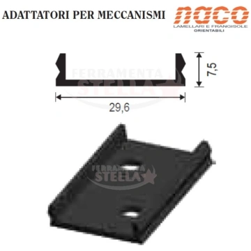 Adattatore per comandi orientabili Naco in nylon p