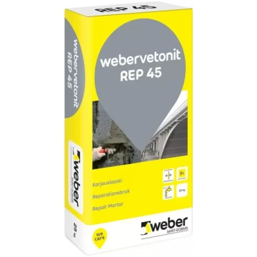 Tiksotropā remontjava ar šķiedrām Weber.vetonit RE