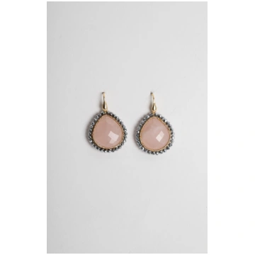 SICYLUI - GOLD-PLATED SILVER DROP EARRINGS WITH RO