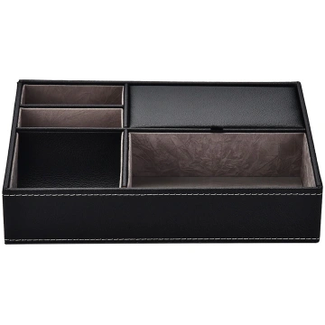 Multi functional PU Leather Desktop Stationery Bus