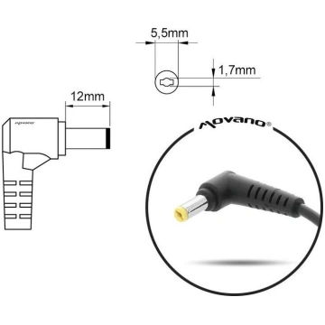 Portatīvā datora lādētājs Mitsu 19V 2.37A (5.5x1.7