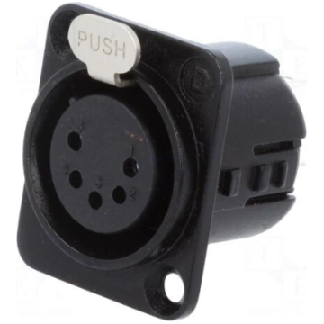 Socket | XLR | female | PIN: 5 | straight | solder