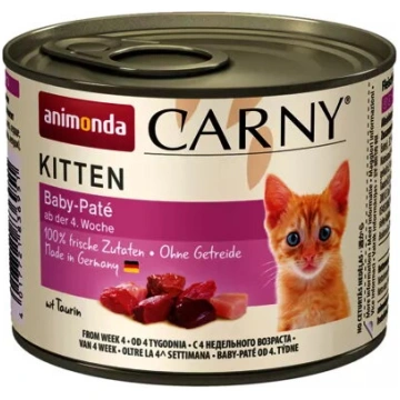 Mitrā kaķu barība animonda BABY PATÉ 200 g — teļš 