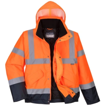Jaka/Jacket Hi-Vis 2in1 Bomber/Orange/Navy/L