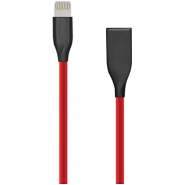 Silicone Cable USB- Lightning, 2m (red) CA911417 A