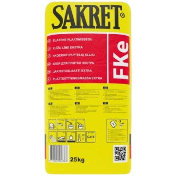SAKRET FKE, Elastīgā flīžu līme, 5kg (48)
