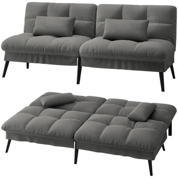 LUCKRACER Sofa, 3-Seater Sofa Bed with Sleep Funct