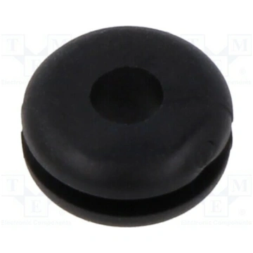 Grommet; Ømount.hole: 6mm; Øhole: 3.2mm; black; 0÷