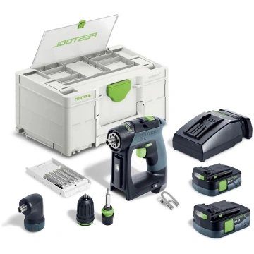 Urbjmašīna-skrūvgriezis Festool CXS 12 2,5-Set 10,