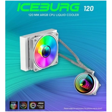 Gamemax CPU Liquid Cooler | ICEBURG 120 WT | White