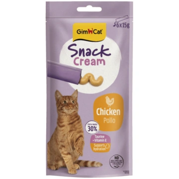 GimCat Snack Cream Chicken uzkodas kaķiem ar vista