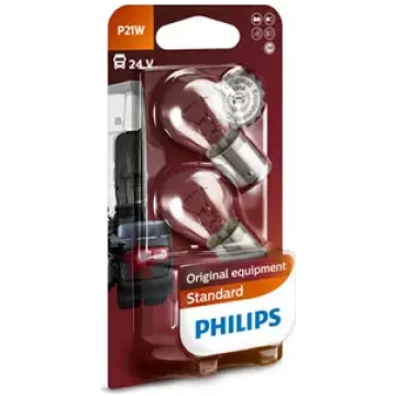 Spuldžu pāris PHILIPS P21W BA15S 24V