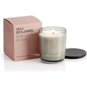 Aromātiskā svece Max Benjamin Irish Leather & Oud