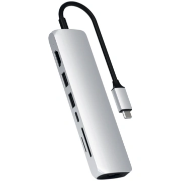 SATECHI 7-in-1 USB-C Slim Multiport Adapter with E