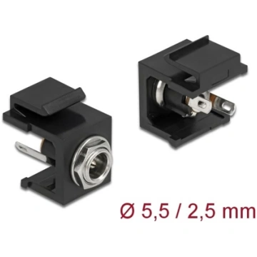 Delock Keystone Module DC 5.5 x 2.5 mm female blac