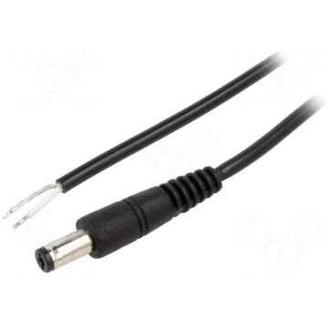 Cable | 1x0.5mm2 | cables,DC 5,5/1,7 plug | straig