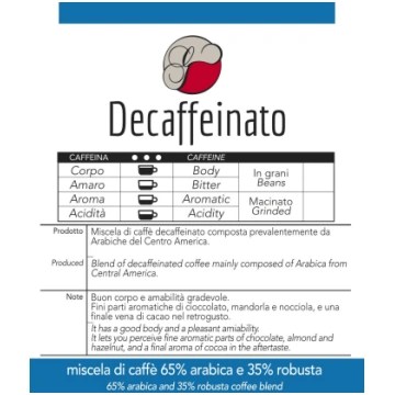 Decaffeinato in cialda