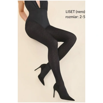40 Denier Woven Geometric Pattern Tights | LISET G