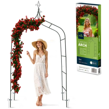 Plonos dārza pergola - arka, 265 cm, tumši zaļa - 