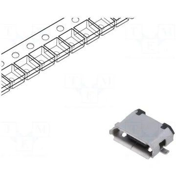Connector: USB B micro | socket | SMT | PIN: 5 | h