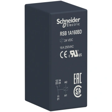 Schneider Electric pārslēdzējrelejs 24VDC 16A 1CO 