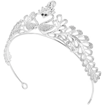 MUSISALY 1 gab gulbju kronis Rhinestone Swan Tiara
