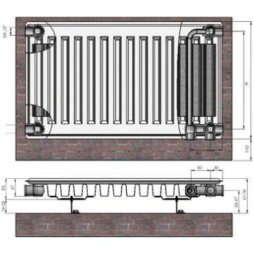 Radiators 11x400x600 Ventil Compact Termolux 91140