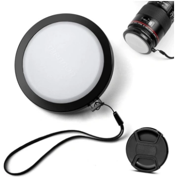 52 mm baltā balansa objektīva vāciņš ar universālu