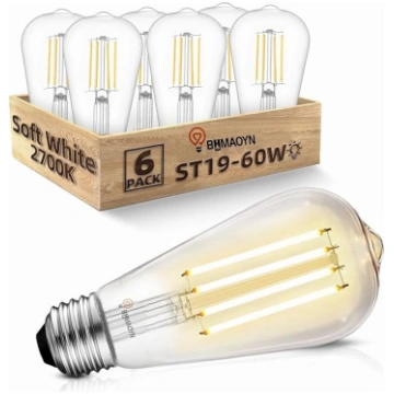 12 V LED E27 ST64 Vintage spuldze, 6 W = 60 W zems