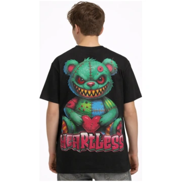 Heartless Bear Tee Black Kids Tienne Milano