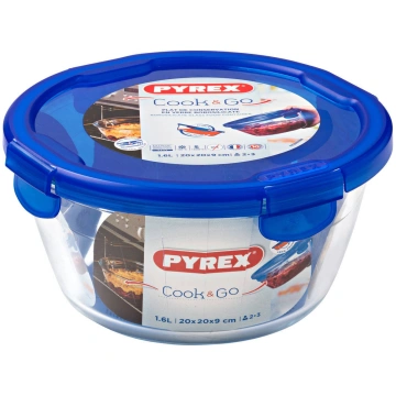 Konteiners pārtikai Pyrex Cook & Go, 1.6 l, caursp