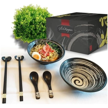 Glückskompass Japāņu Ramen keramikas bļodu komplek