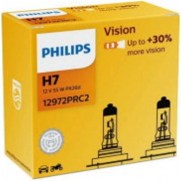 AUTO SPULDZE H7 12V 55W Philips Vision + 30% (2GB.