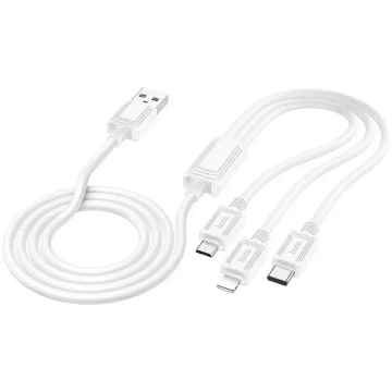 Hoco X74 3-in-1 data transfer and charging cable |