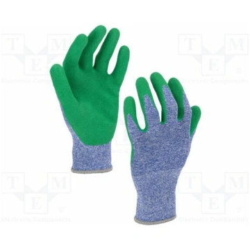 Protective gloves; Size: 8,M; blue,green; latex,po