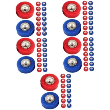 5 komplekti Shuffleboard Curling Roller ar ziliem