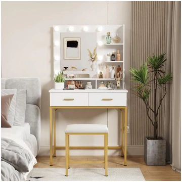 Lifewit Dressing Table with Mirror, LED Lighting, 