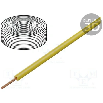 Wire; H05Z-K; stranded; Cu; 0.5mm2; LSZH; yellow; 