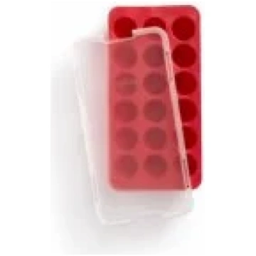 Lékué Round ice cube tray with lid Red aksesuārs 8