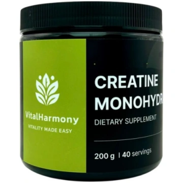 Vital Harmony Creatine Monohydrate 200g, Green App