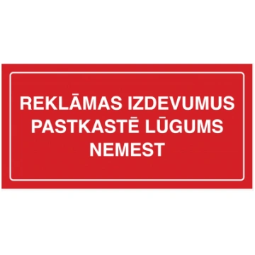 Uzlīme Charlot 50x100mm, Reklāmas izdevumus pastka