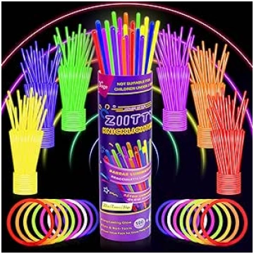 Glow Sticks Party Set, 7 lieliskas krāsas Glow Sti