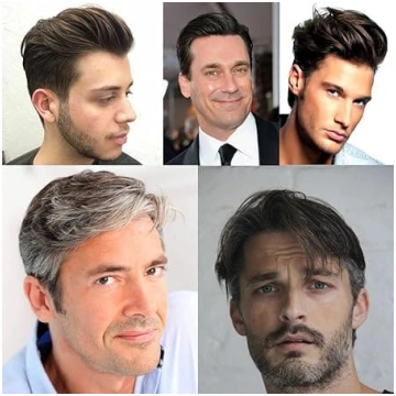 Toupee Toupet Nomaiņa Vīriešu parūkas balināti mez