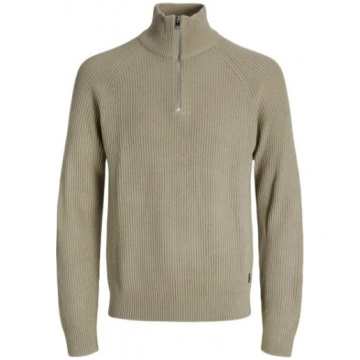 Jack & Jones Pannel Knit Half Zip Pullover Crocker