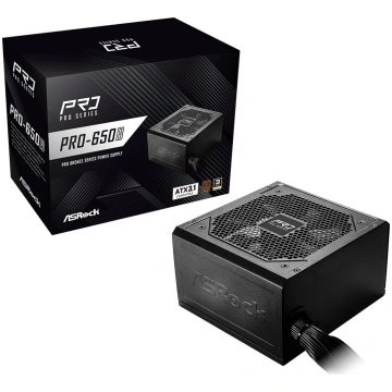 Barošanas bloks pro-650b 650w 80 plus bronze ASROC